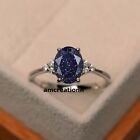 Blue sandstone ring, wedding ring, 925 sterling silver ring, women ring, ring