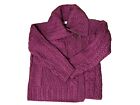 Carraig Donn Irish Cardigan Sweater Women’s Medium Cable Knit 100% Merino Wool
