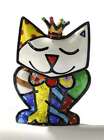 Romero Britto Mini Cat Crown Princess 3D Figure #331390 Rare Retired Collectible