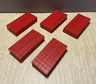 Base 10 Blocks - 10 Rods - Set of 50 - Red Math Manipulatives Plastic Blocks