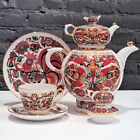 Cup & Saucer Red Rooster Alexey Vorobievsky Russian Imperial Lomonosov porcelain