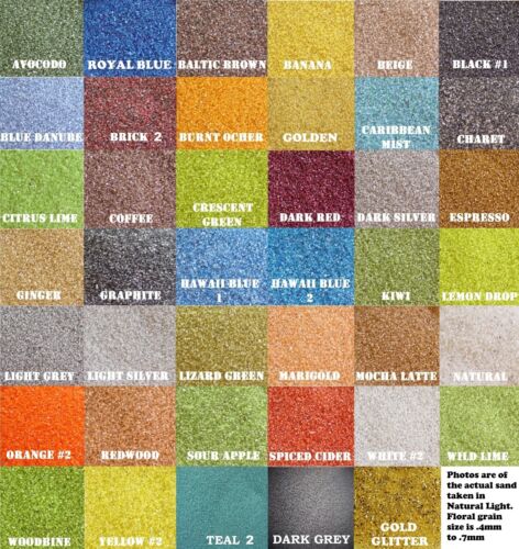 Colored Sand 1/2lb (~3/4 cup) Bags *40 Colors* Floral, Decoration, Unity Sand
