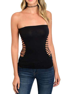 Sexy Black Tube Top Crop Top Summer Stretchable Fabric XXS, XS, SMALL