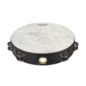 Remo Fiberskyn Headed Tambourine TA-5210-70 Double Row - Black - Orchestral/Rock