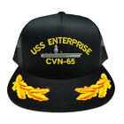 CUSTOM MAKE USS ENTERPRISE CVN-65 BATTLESHIP SCRAMBLED EGGS YUPOONG CAP HAT