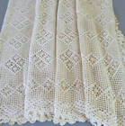 New ListingAntique Handmade Creamy Crochet LACE Bed Cover 96