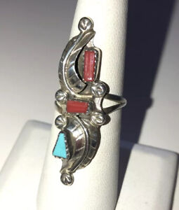 native American indian sterling silver 925 ring women’s size 6 turquoise