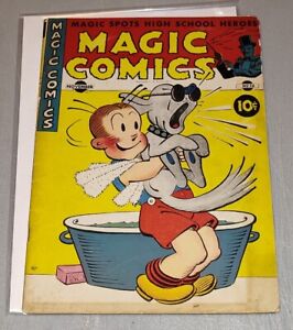 MAGIC COMICS #28 MANDRAKE THE MAGICIAN Lee Falk Lone Ranger Dagwood Cvr 1941 VG