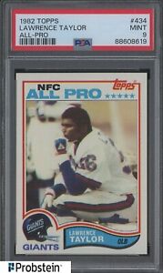 1982 Topps All-Pro Football #434 Lawrence Taylor Giants RC Rookie HOF PSA 9