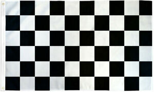 CHECKERED FLAG 2 x 3 Feet  NASCAR RACING BLACK WHITE-ON SALE FREE SHIPPING