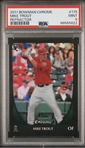 2011 Bowman Chrome Refractor Mike Trout 175 BGS Raw Mint  9