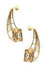 Peruffo Sculptural Geometric Three Dimensional Dangle Earrings 18Kt Yellow Gold