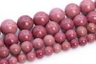 Natural Rose Pink Rhodonite Beads Grade AAA Round Loose Beads 4/6/7-8/10/12MM