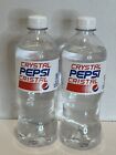 2 Crystal Pepsi Clear Bottles 20oz - 30 Year Anniversary bottles HTF limited sup