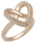 Swarovski Cupidon Rose Gold-Tone Clear Crystals Womens Ring Size 8/58 - 5140096