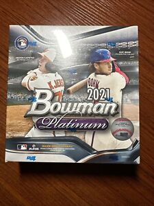 2021 BOWMAN PLATINUM MLB Baseball Sealed Mega Monster Hobby Box JROD DOMINGUEZ !