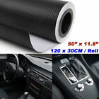 3D Car Interior Accessories Interior Panel Black Carbon Fiber Vinyl Wrap Sticker (For: INFINITI Q50)