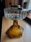 Antique Aladdin B-106 Corinthian Clear Over Amber Oil Lamp Excellent Condition!
