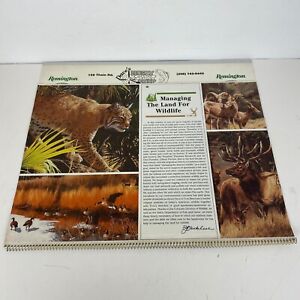 Vintage Remington 1991 Calendar Wildlife Scenes Lewiston Id Husky Sport Shop
