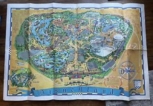 RARE Vintage 1966  WALT DISNEY`S  Magic Kingdom Disneyland Map 44x30 ***READ!!
