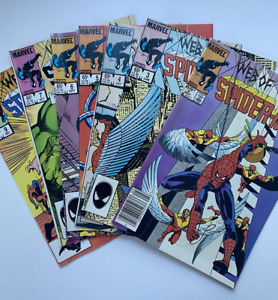 Web of Spider-Man lot of 7 Comics Marvel 1985 - #2 3 4 5 6 7 9
