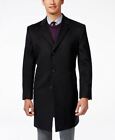 Kenneth Cole Reaction Raburn Wool-Blend Over Coat 40R Slim-Fit Charcoal