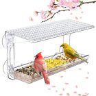 New ListingWindow Bird Feeder for Outdoors, Clear Bird Feeders Window Mounted with Strong S