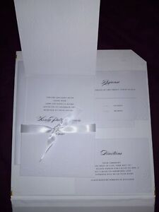 Celebrate It Wedding Invitation Kit 30 Sets Jackets, Envelopes, Ribbons Embossed
