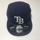 New Era 59FIFTY Tampa Bay Rays Embossed Logo Fitted Cap Hat  7 3/8 (58.7cm)