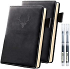 2 Pack Lined Journal Notebook (Black) - Thick 360 Pages 5.5X8 Inches Lined Paper