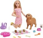 Barbie Doll Blonde and Accessories Newborn Pets Playset