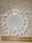 Antique 1903 Milk Glass Butter Plate American Flag & Eagles Westmoreland