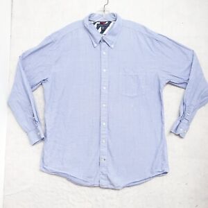 Tommy Hilfiger Button-Down Shirt Men's Size 2XL Purple Long Sleeve 100% Cotton