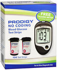 New ListingPRODIGY No Coding Blood Glucose 100 Test Strips Free Meter Exp: 10/11/2025 Good