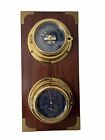 Hygrometer, Barometer, Thermometer Mahogany With Brass Corners Made In France