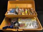 Vintage Fenwick #1040 Tackle Box LOADED! W/New Tackle & Johnson Spinning Reel.