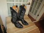 Vintage Nocona USA Black London Calf Cowboy Western Boots Men's size 10.5 D