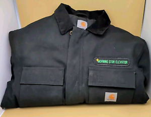 Carhartt Corduroy Collar Black Men's MEDIUM Jacket C003-BLK Arctic Quilt Lined