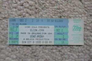 ELTON JOHN CONCERT TOUR 10/8/1995 FLOOR FULL TICKET GUND ARENA CLEVELAND