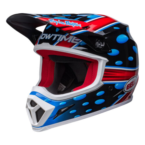 Helmet Moto-Cross BELL MX-9 MIPS Mcgrath Showtime 23 Black Shiny Red