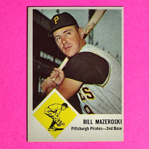 1963 Fleer Baseball #59 Bill Mazeroski - Pittsburgh Pirates - NM Vintage Card