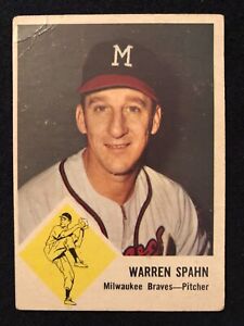 1963 Fleer Baseball Card Warren Spahn #45 BV $80 CF