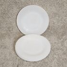 Lot Of 4 Federal Glass Vintage Milk Glass White with Cream lines 9 in Plates