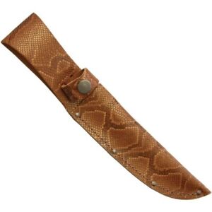 Python Pattern Leather Knife Sheath for 6-inch Fixed Blade Knives