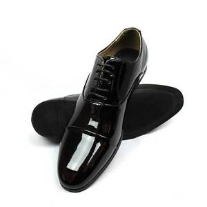 Mens Dress Tuxedo / Formal Shoes Cap Toe Patent Leather Lace Up Oxfords By AZAR