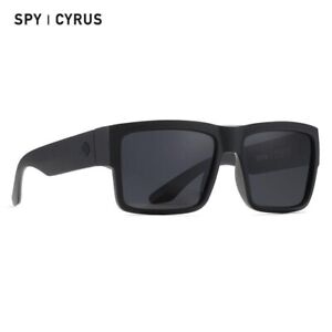 SPY+Optic Cyrus Polarized Sunglasses Matte Black Dark Smoke Polarized Lens NIB