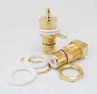 20 x CMC Gold Plated Copper RCA Female Phono Jack Panel Mount Chassis Connector