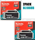 2PCS Makita BL1860B 18-Volt 6.0Ah Integrated LED LXT Lithium-Ion Battery