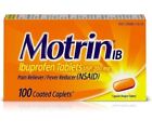 Motrin IB Ibuprofen 200mg -100 Cap, EXP 12/2024 *Free Shipping*