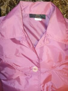 Orvis Vintage Women's Small Packable Trench Coat Long Rain Jacket Mauve Nylon